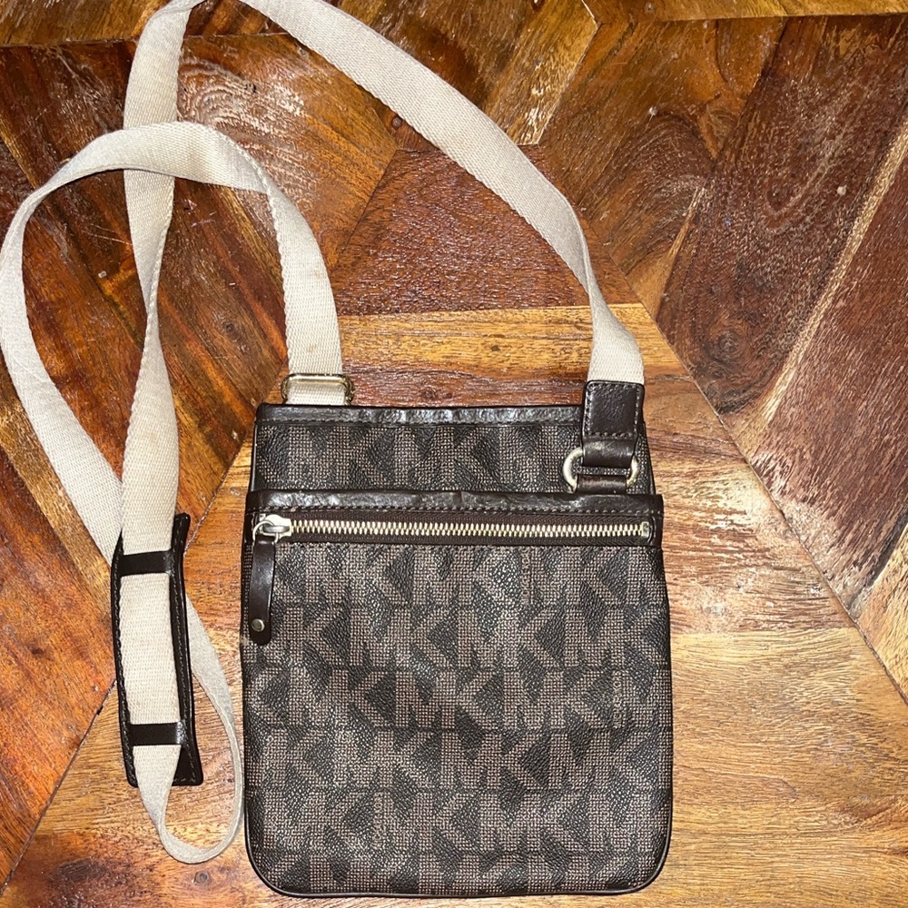 MICHAEL Michael Kors Brown and Beige Crossbody Bag